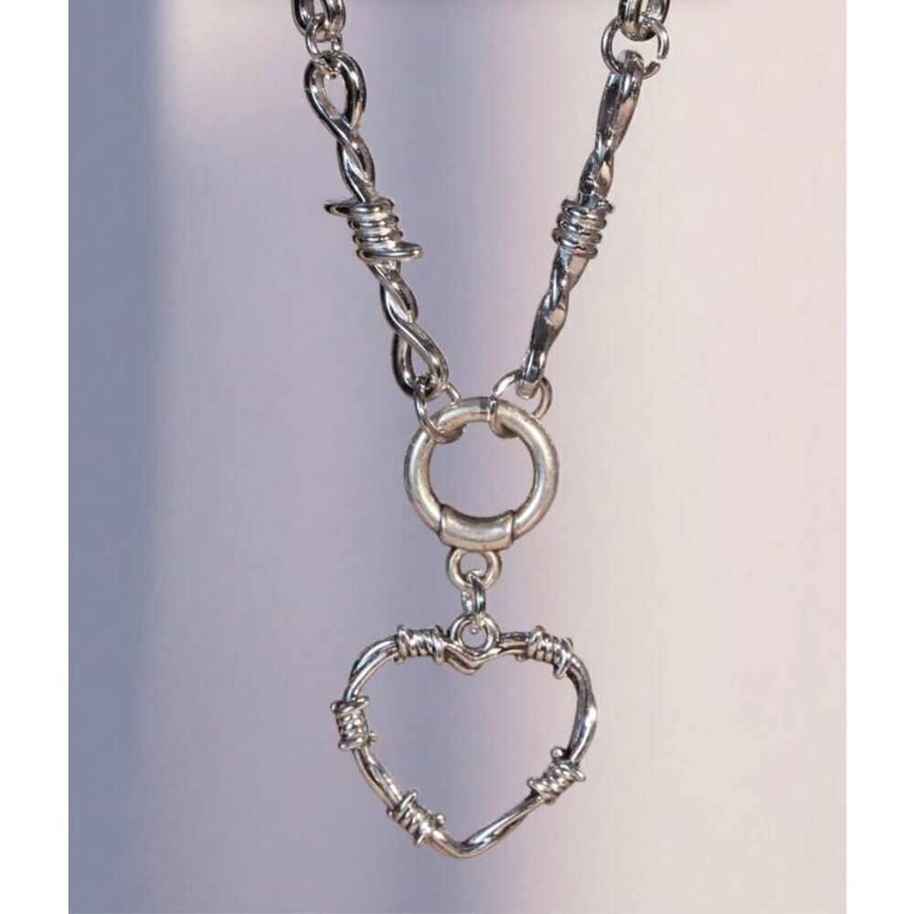 Barbed Wire Heart Necklace